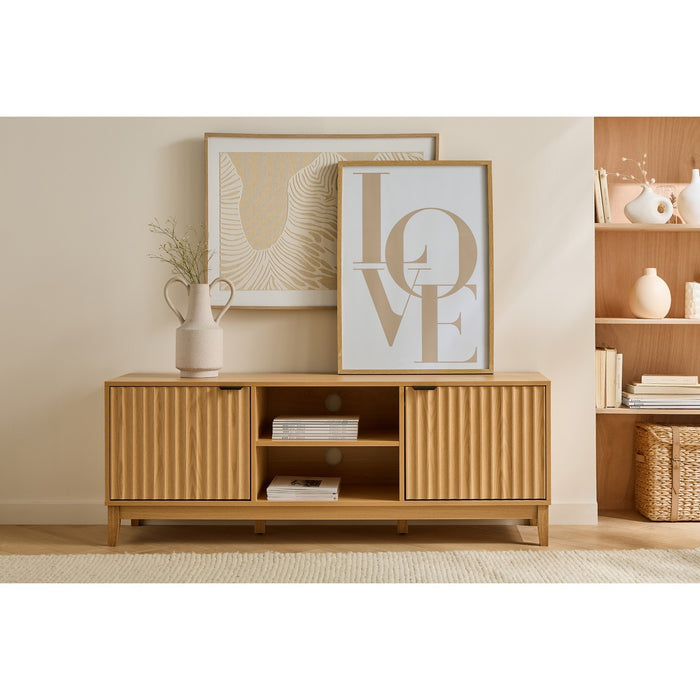 Calicosy - TV-meubel BOLOGNE - L140 cm - Golvend