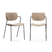 Calicosy - Set 2 stoelen MAIKA - L49 cm - Zwart metaal