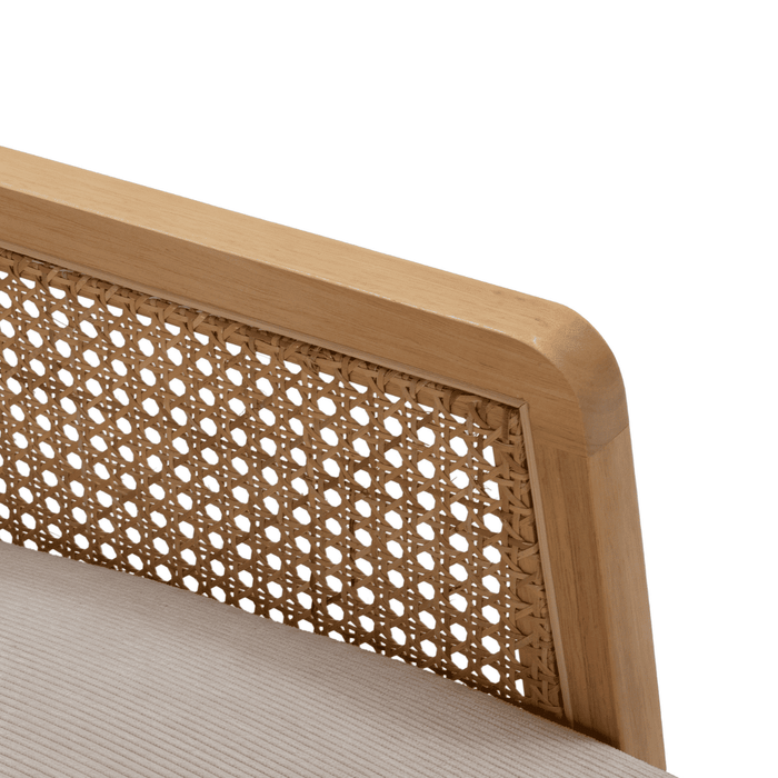 Calicosy - Fauteuil DEBRA - L68 cm - Houten en rotan poten