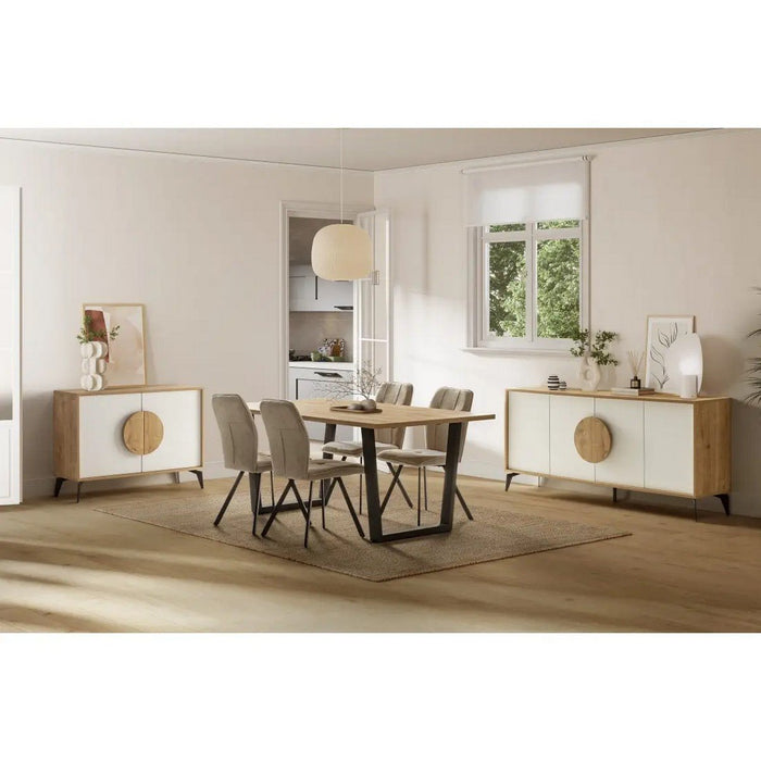 Calicosy - Dressoir met 2 Deuren VAE - L110 cm - Eikenlook | Wit