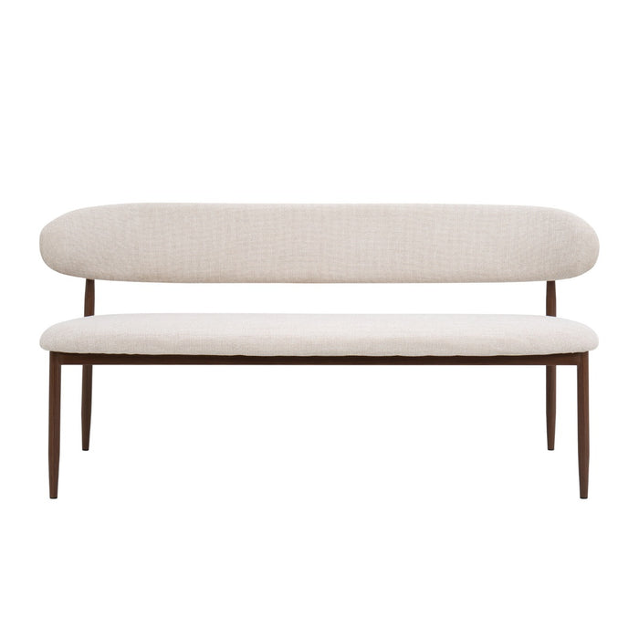 Giga Meubel - Eetkamerbank - Beige|Walnoot - 200x55x77cm - Alexia