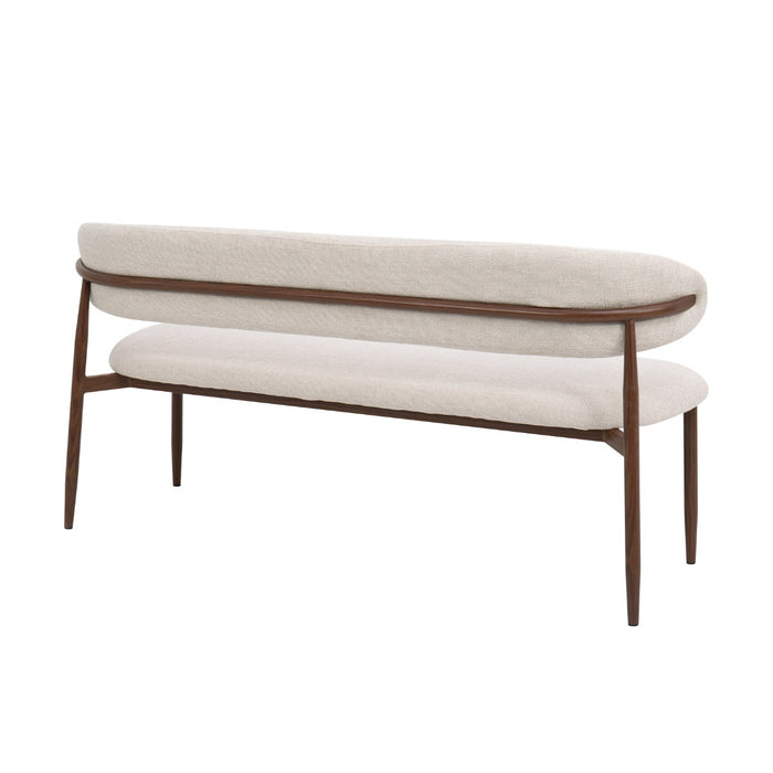 Giga Meubel - Eetkamerbank - Beige|Walnoot - 200x55x77cm - Alexia
