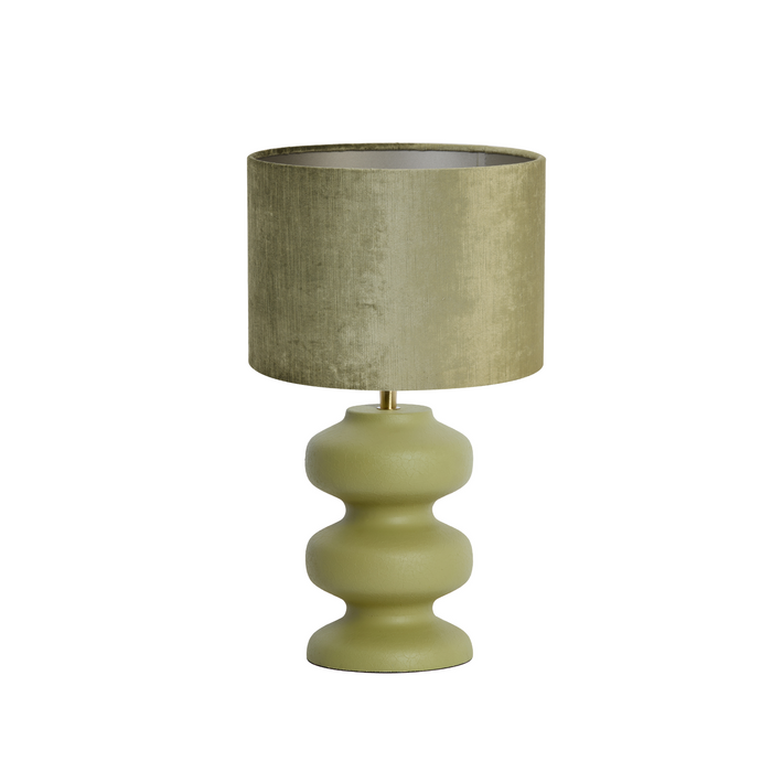 Light & Living Tafellamp Soroca|Gemstone - Olijfgroen - Ø25x42cm