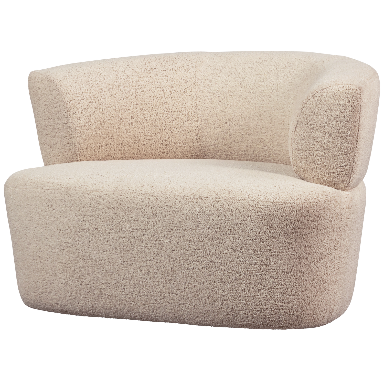 WOOOD Boris Fauteuil - Polyester - Warm Zand - 70x103x80