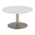 by fonQ Marble Salontafel Marmer - Ø 80 - Wit / Chroom