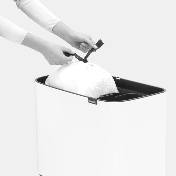 Brabantia Bo Touch Bin Afvalemmer 11 + 23 L - Wit