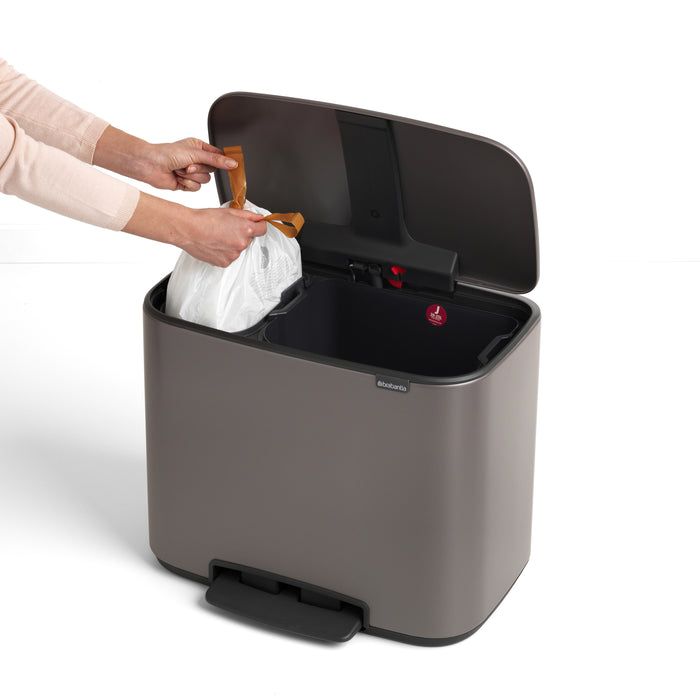 Brabantia Bo Pedaalemmer 34 Liter (11+23 Liter)
