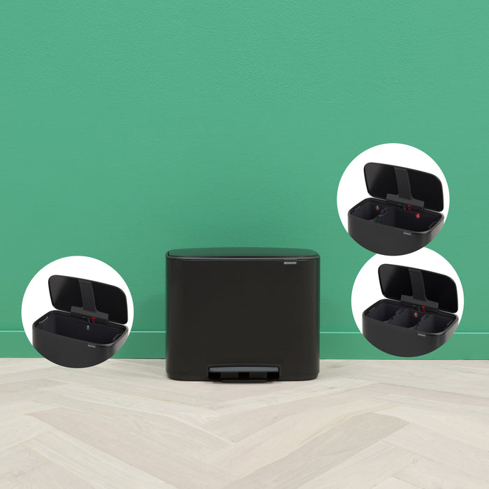 Brabantia Bo Pedaalemmer 11 + 23 L - Zwart