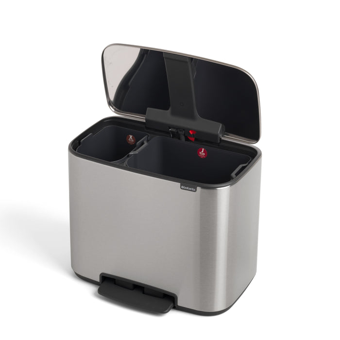 Brabantia Bo Pedaalemmer 11 + 23 L - Zilver