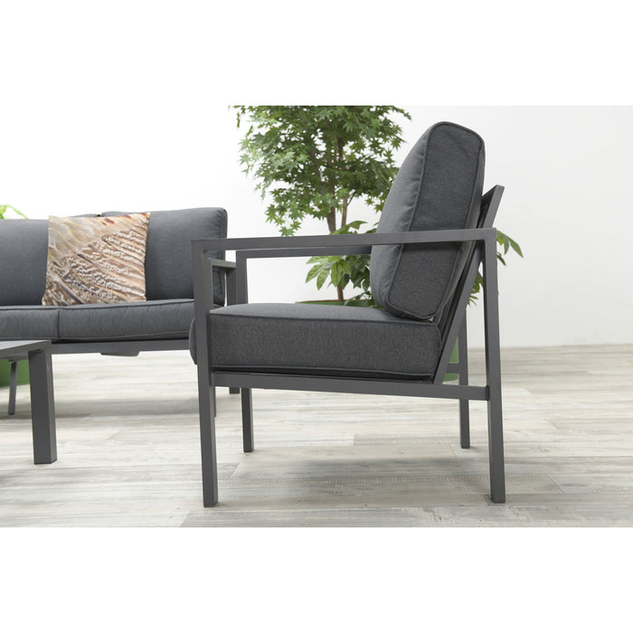 Garden Impressions Durban loungeset 4-delig - zwart