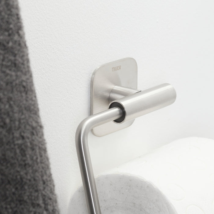 Tiger Colar Toiletrolhouder zonder Klep - RVS Geborsteld