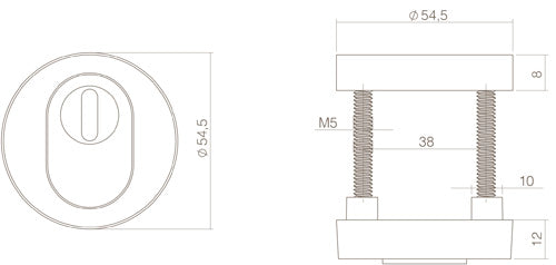Intersteel Veiligheidsrozet SKG*** kerntrekbeveiliging mat zwart
