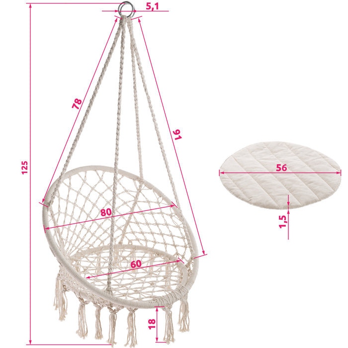 tectake hangstoel Jane