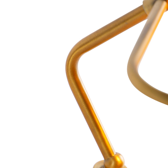 QAZQA Klassieke notarislamp brons met amber glas - Banker