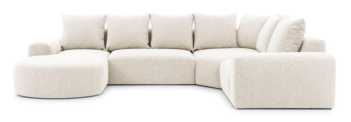 NADUVI Collection U-bank Monteri rechts bouclé modulair