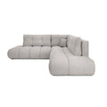 by fonQ Charme Hoekbank Links/Rechts met Slaapfunctie - Chenille - Lichtgrijs