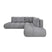 by fonQ Charme Hoekbank Links/Rechts met Slaapfunctie - Chenille - Donkergrijs
