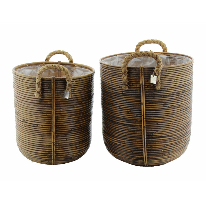 Van der Leeden Stripe Opbergmand Ø 40 cm - Bronze