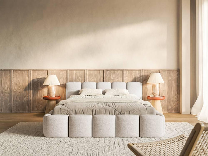 NADUVI Collection Bedframe Chloe laag 140 x 200 cm chenille