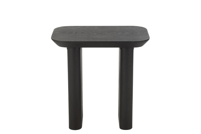 J-Line bijzettafel Dun Fineer - hout - zwart