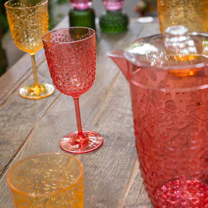 J-Line glas - kunststof - geel - doos van 6