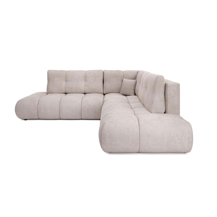 by fonQ Charme Hoekbank Links/Rechts met Slaapfunctie - Chenille - Greige