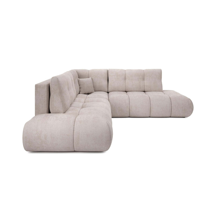 by fonQ Charme Hoekbank Links/Rechts met Slaapfunctie - Chenille - Greige