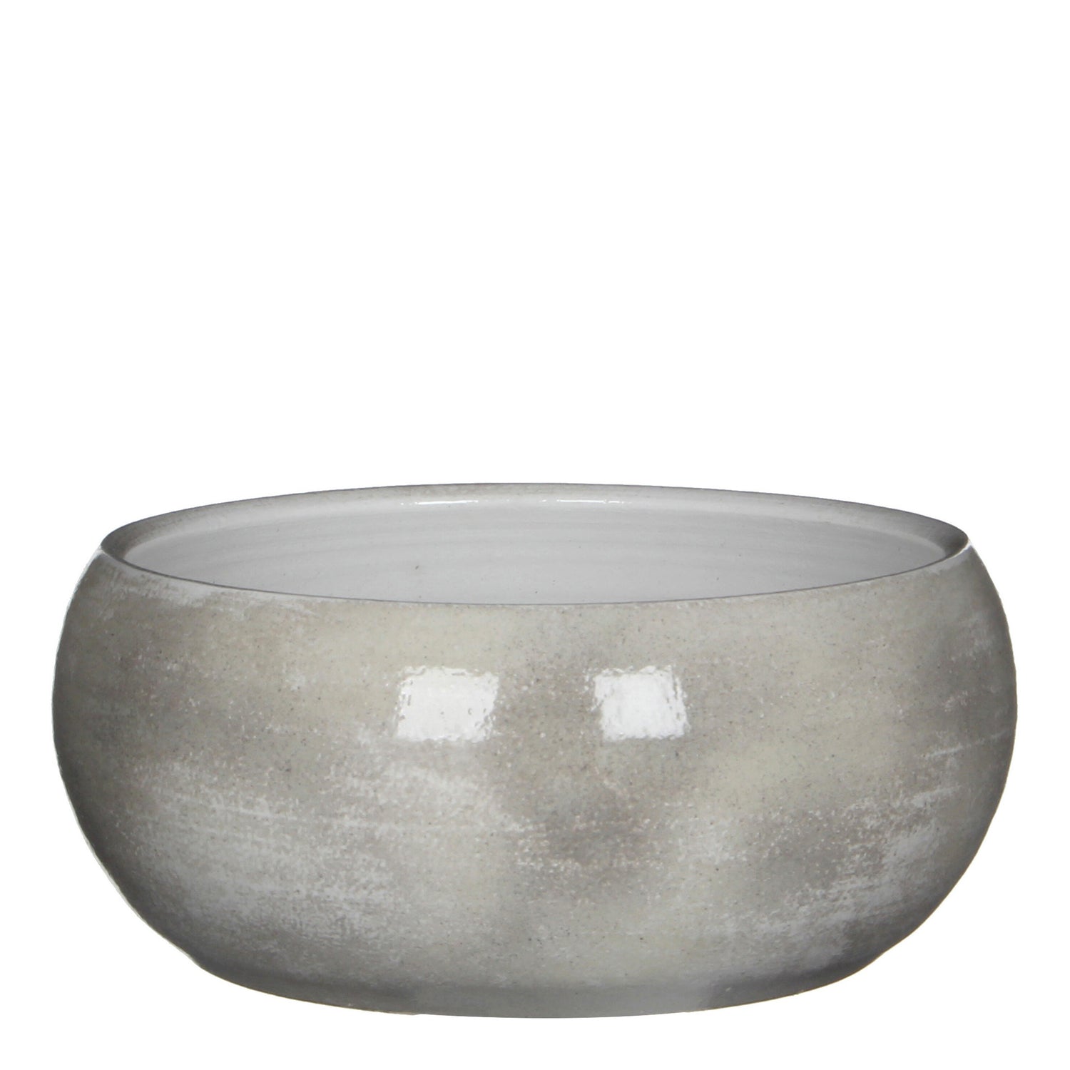 Mica Decorations Lester Plantenschaal - H12 x Ø28 cm - Lichtgrijs