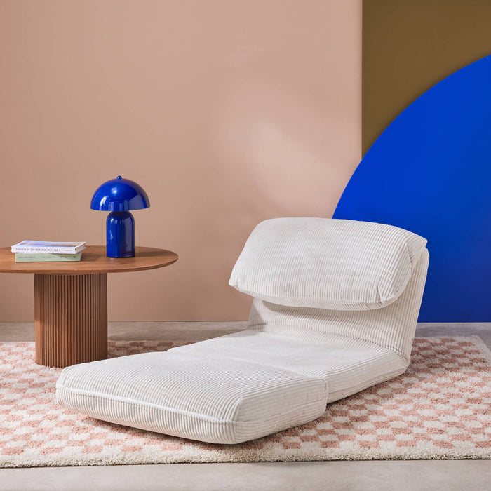 sweeek - Slaapfauteuil omvormbaar ribfluweel dikke rib 1 persoons Cosy