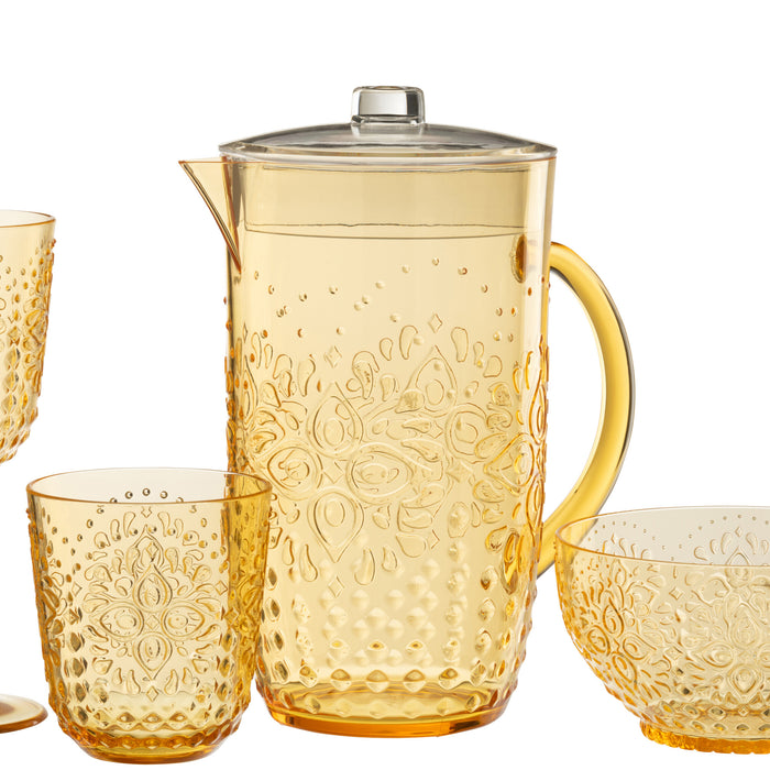 J-Line karaf - kunststof - geel