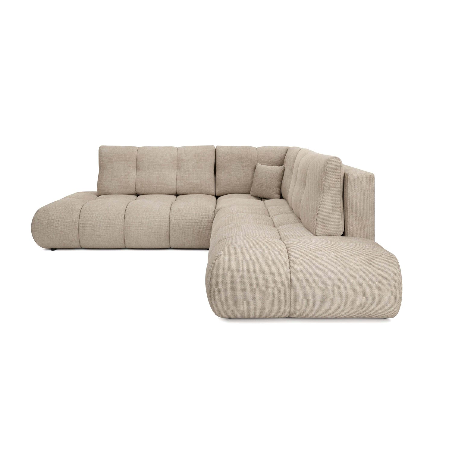 by fonQ Charme Hoekbank Links/Rechts met Slaapfunctie - Chenille - Lichtbeige