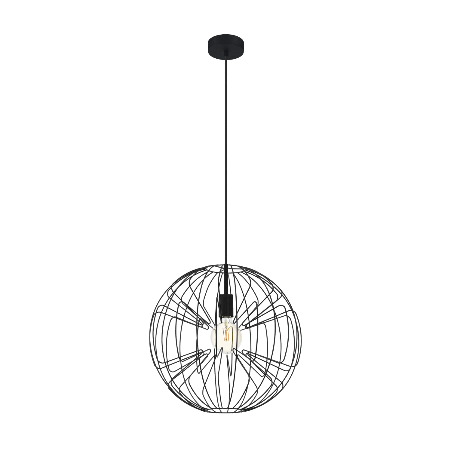 EGLO Okinzuri 1 Hanglamp - E27 - Ø 45 cm - Zwart