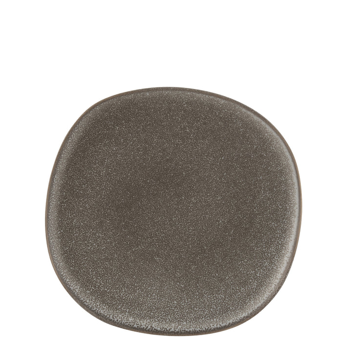 J-Line bord Louise - keramiek - bruin - medium - 6 stuks