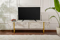 Giga Meubel - Tv-meubel Goud|Marmerlook - 180x30x50cm - Serenity