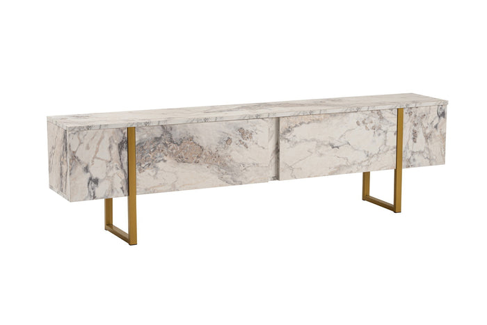 Giga Meubel - Tv-meubel Goud|Marmerlook - 180x30x50cm - Serenity