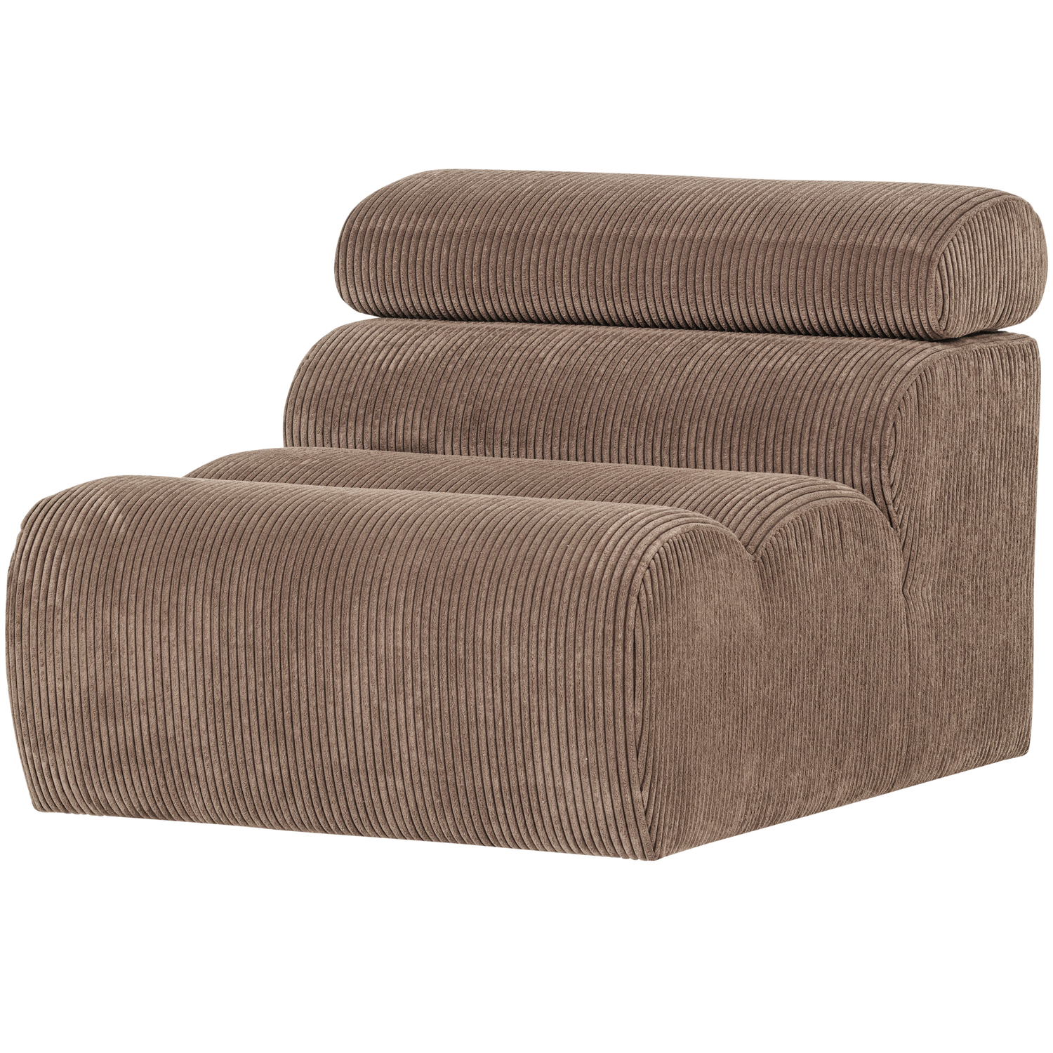 WOOOD Novi 1-Zits Element Bank - Ribstof - Taupe - 86x82x113