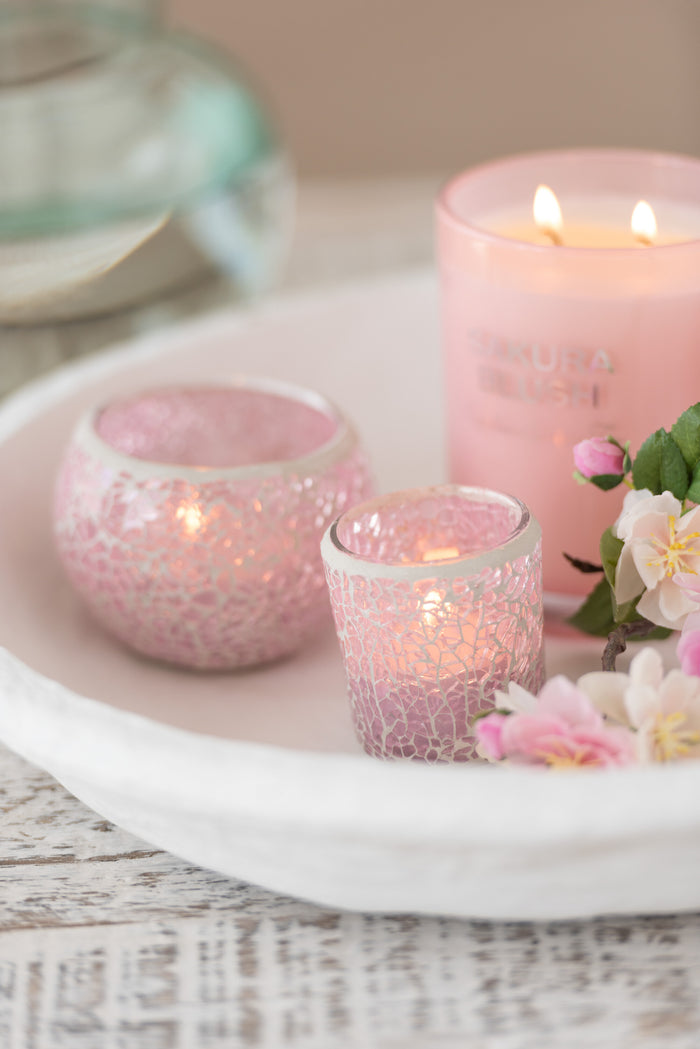 J-Line schaal Chad - papier mache|karton - wit - 3 stuks