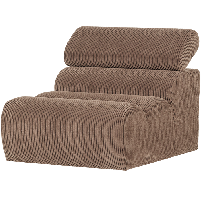 WOOOD Novi 1-Zits Element Bank - Ribstof - Taupe - 86x82x113