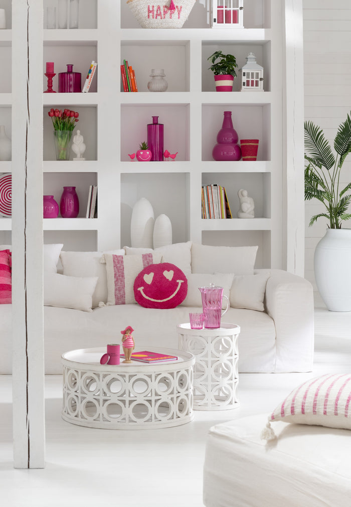 J-Line vaas Cocoon - glas - rose - 45 cm hoog