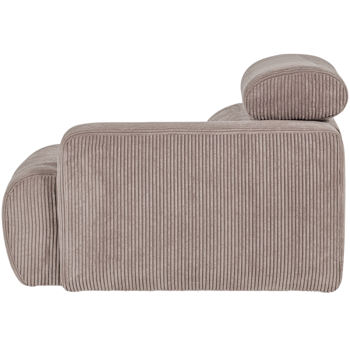 WOOOD Novi 1-Zits Element Bank Arm Links - Ribstof - Zand - 86x109x113