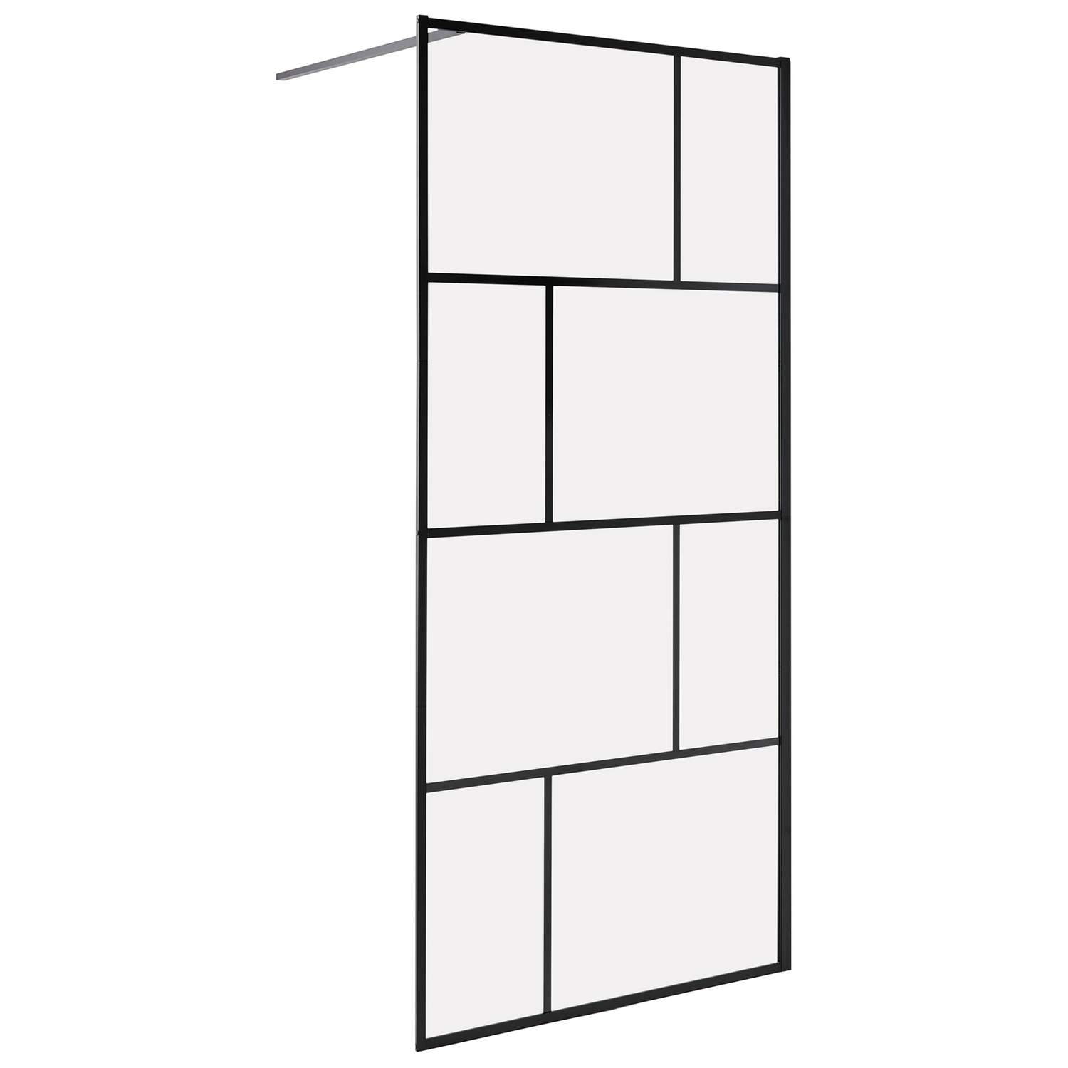 Beliani - TAPAJOS - Douchewand - Zwart - Veiligheidsglas