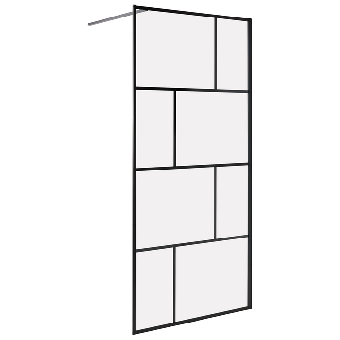 Beliani - TAPAJOS - Douchewand - Zwart - Veiligheidsglas