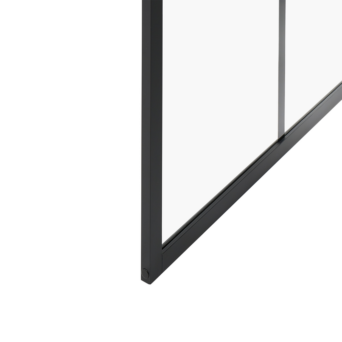 Beliani - TAPAJOS - Douchewand - Zwart - Veiligheidsglas