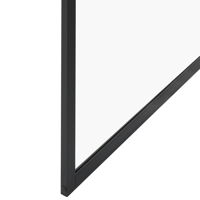 Beliani - ACULEO - Douchescherm - Zwart - Veiligheidsglas