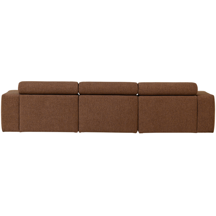 WOOOD Novi Chaise Longue Bank Links - Polyester - Mokka