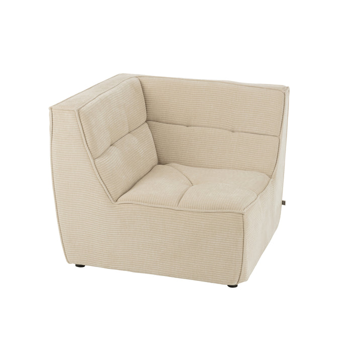 J-Line hoekzetel Grid - hout|schuim - beige