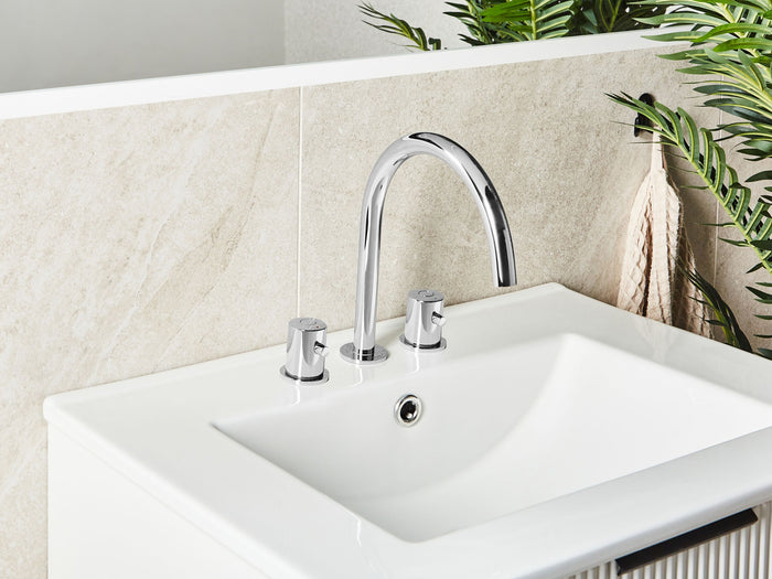 Beliani - COLICO - Wastafelmengkraan - Zilver - Messing