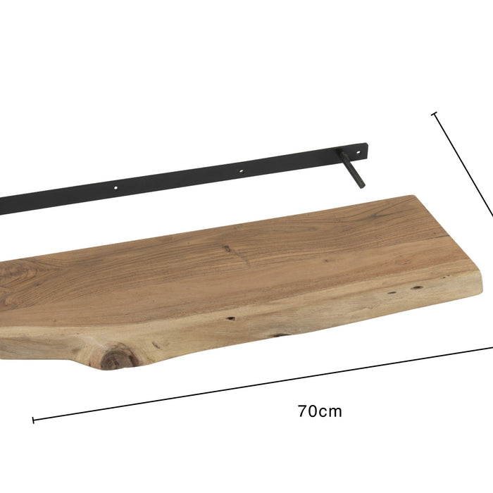 J-Line wandplank Gerard Acacia - hout - naturel - small