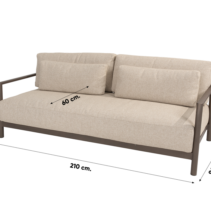 4-Seasons Capresi 3-zits loungebank - terre