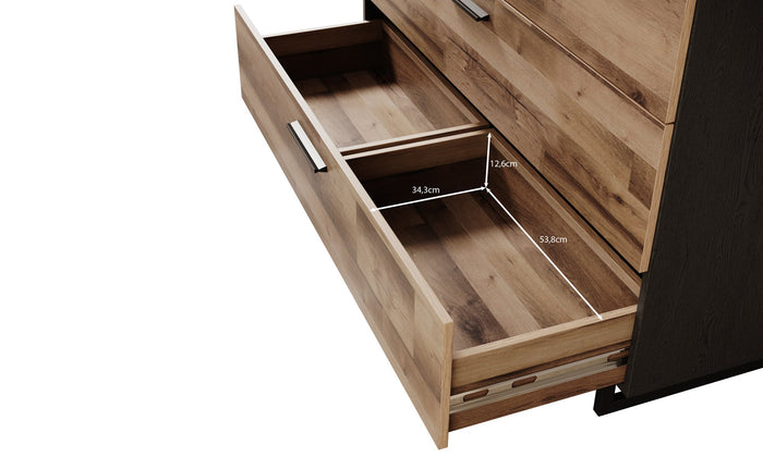 Meubella - Ladekast Serena - Eiken - 120 cm